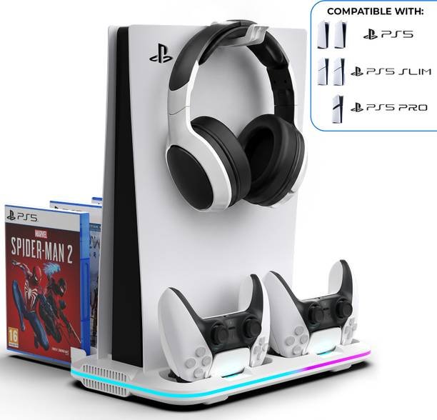 PS5 Cooling Dock with Dual Controller Charger