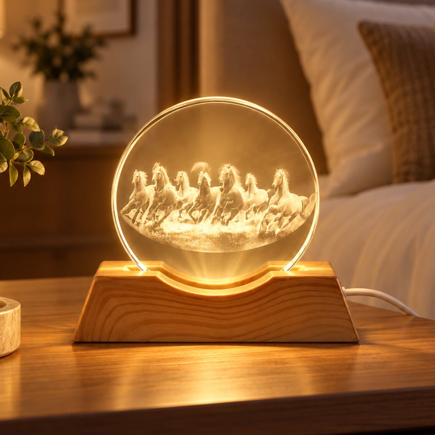 Crystal Table LED Lamp - Classic Column
