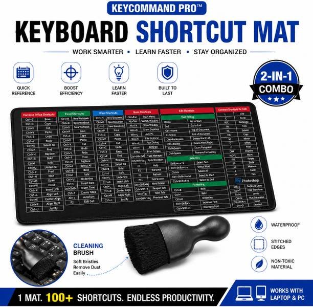 Gaming Keyboard Mat & Cleaning Brush Set