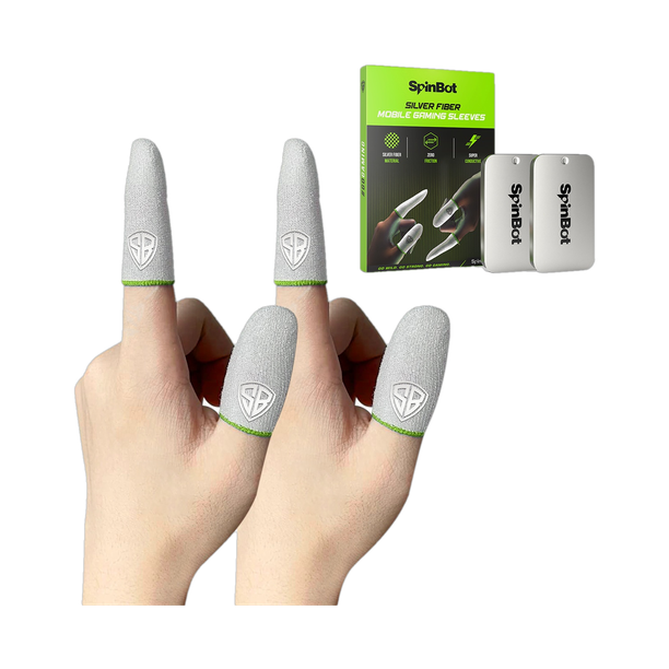 Silver Fiber Thumb Finger Sleeves - 4 Pc