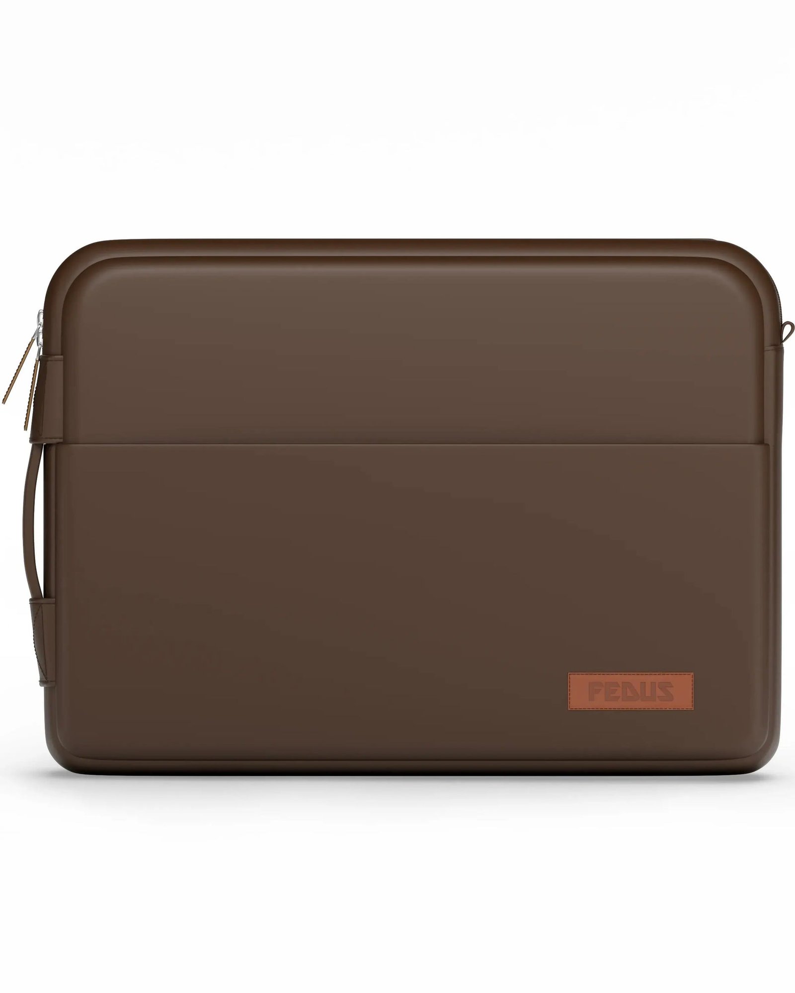 Vegan Leather Laptop Sleeve - Brown